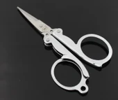 Seyahat Taşınabilir Mini Katlanabilir Makas Titanyum Çelik - 5