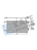 KLIMA RADYATORU MITSUBISHI L200 PAJERO SPORT 2.5TD 3.0 V6 98 KURUTUCUSUZ [BRAZING AL/AL] [600X351X1 - 1