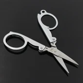 Seyahat Taşınabilir Mini Katlanabilir Makas Titanyum Çelik - 1