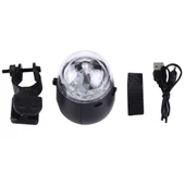 3W Mini 3ATM Suya Dayanıklı Dönen Sihirli Top LED Sahne Işığı Bisiklet Montajlı - 6