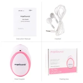 JPD-100S Mini Ev Tipi Fetal Doppler Hamile Doppler Monitörü Pembe - 4