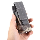 M5 Çok Fonksiyonlu Outdoor Spor Mini Taşınabilir El Feneri Koruyucu Kılıf Çanta Koyu Mavi 15x4.7x2 cm - 6