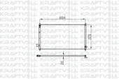 KLIMA RADYATORU (KONDANSER) CITY 1,3I 03- 714×368×16 - 1