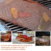 Barbeku Isıya Dayanıklı Yapışmaz Izgara Filesi Pişirme Çantası 27x22cm Bakır - 8