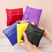 Kırmızı Katlanabilir Ripstop Naylon Tekrar Kullanılabilir Alışveriş Çantası - 6