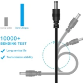 12 in 1 Çok Fonksiyonlu DC Güç Kablosu USB Şarj Kablosu Siyah - 4
