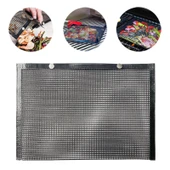 Barbeku Isıya Dayanıklı Yapışmaz Izgara Filesi Pişirme Çantası 40x27cm Siyah - 1