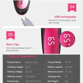 Duosi DY-102 Taşınabilir Kalem Tarzı Isıtmalı Elektrikli Kirpik Kıvırıcı USB Şarjlı - 10