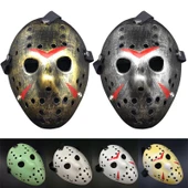 Halloween Parti Kalınlaştırılmış Jason Maskesi Altın Renk - 5