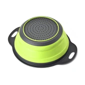 Katlanabilir Sebze Meyve Saklama Sepeti Organizer Drenajlı L Boy 29.5x23.5x10cm Yeşil - 3
