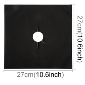 Gazlı Fırın Yüzeyi Ultra İnce Elyaf Malzeme Ocak Koruyucu Temizlik Pedi 27x27 cm 0.12 mm Siyah - 2