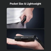 Mini 9 LEDli 395nm Morötesi Işın Tespit Feneri Siyah - 7