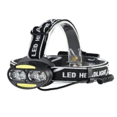 30000 Lümen 4x XML-T6 LED 2x COB 2x Kırmızı LED Baş Lambası El Feneri - 1