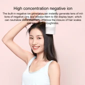 Orijinal Xiaomi Mijia H100 Negatif İyonlu Taşınabilir Elektrikli Saç Kurutma Makinesi Pembe ABD Fişli - 6