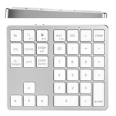 Powermaster PM-26596 Mini Gümüş Bluetooth 5.2 Kablosuz Num Pad 35 Tuş Klavye Genişletme Sayı Bloğu - 2