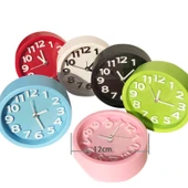 Yuvarlak 12cm Kırmızı Sessiz Dijital Stereo Çocuk ve Öğrenci Alarm Saati - 2