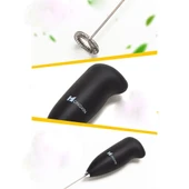 Mini Elektrikli Süt Köpürtücü Paslanmaz Çelik El Tipi Yumurta Çırpıcı Ev Tipi Küçük Kahve Köpürtücü Süt Köpüğü Yapıcı Karıştırıcı M Model - 3