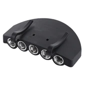 Kafa Lambası Şapka Feneri Ampul 5 LED Beyaz Işık Siyah - 2