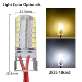 3W 48 LED SMD 2835 500LM Tekne Balıkçılık Işığı Balık Çekici Su Altı Gece Lambası Soğuk Beyaz - 3
