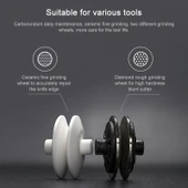 Xiaomi Youpin Huohou Mutfak Mini Çift Tekerlekli Bıçak Bileme Aleti Beyaz - 7