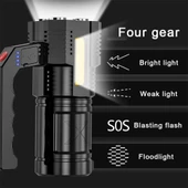 X508 Taşınabilir Şarjlı Uzun Menzilli Çok Fonksiyonlu COB LED El Feneri - 5