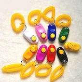 10lu Evcil Hayvan Eğitim Clicker Düdüğü Anahtarlıklı Yaylı Zincirli Rastgele Renk WIN-10001 - 6