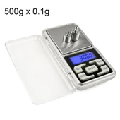 MH-100 Taşınabilir Mini Cep Dijital Hassas Terazi 500g 0.1g 1.6 inç LCD Ekranlı - 1
