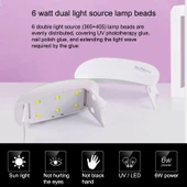 SUN Mini 2 6W UV LED USB Tırnak Kurutucu Lamba Pembe - 10