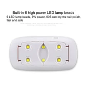 SUN Mini 2 6W UV LED USB Tırnak Kurutucu Lamba Pembe - 4