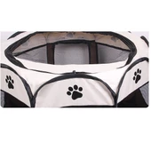 Moda Oxford Kumaş Su Geçirmez Katlanabilir Sekizgen Köpek Çadırı Açık Mavi 73x73x43 cm - 4