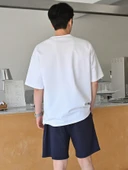 Erkek Tişört Baskılı Oversize T-shirt Pamuklu Tişört NATURE-OVERSİZE - 2