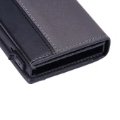 FY2409 Model Gri RFID Manyetik Koruyucu Üç Katlı PU Deri Kartlık - 7