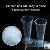 10lu 100ml Gıda Sınıfı PP Plastik Konik Ölçü Kabı Şeffaf - 3