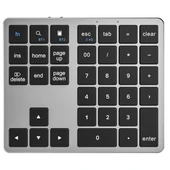 Powermaster PM-26595 Mini Gri Bluetooth 5.2 Kablosuz 35 Tuş Klavye Genişletme Sayı Bloğu - 2