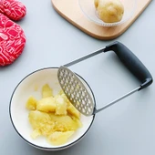 Paslanmaz Çelik Tek Katmanlı Kabak ve Patates Ezici Geniş Yatay Ergonomik Saplı - 9