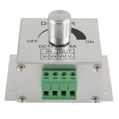 Alüminyum Tek Renk LED Dimmer Anahtarı 12-24V 8A Gümüş - 4