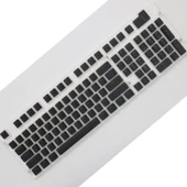 Pudding Çift Katmanlı İki Renkli 108 Tuş Mekanik Şeffaf Siyah Keycap - 4