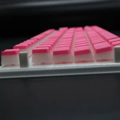 Pudding Çift Katmanlı İki Renkli 108 Tuş Mekanik Şeffaf Siyah Keycap - 3