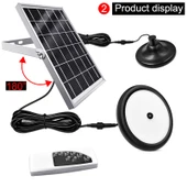 Akıllı Sensörlü 56 LED Güneş Enerjili Bahçe ve Garaj Lambası Beyaz Işık - 3