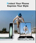 Samsung Galaxy Z Flip 6 Uyumlu Kamera Korumalı Magsafe Wireless Şarj Özellikli Şeffaf Silikon Kılıf thumbnail 8