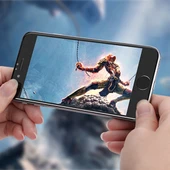iPhone 6 Plus ve 6s Plus Uyumlu 0.26mm 9H Sertlikte Siyah 3D Patlamaya Dayanıklı Temperli Cam Ekran Koruyucu - 9