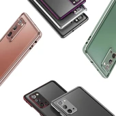 Samsung Galaxy Note20 Ultra Alüminyum Alaşımlı Darbeye Dayanıklı Koruyucu Bumper Çerçeve Gri - 7