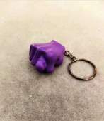 Pastel Mor Sevimli Muzip Anahtarlık Nah Anahtarlık thumbnail 2