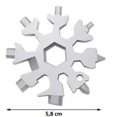 Çok Amaçlı Kar Tanesi Açacak Tornavida Anahtarlık Alyan thumbnail 4