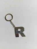 R Harfi Plastik Krom Kaplama Anahtarlık- Harf Çanta Süsü - 2