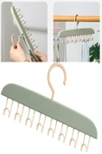 Dolap içi Elbise Askısı 8 Kancalı Dayanıklı Plastik İç Çamaşır Kravat Mayo Askısı - 4