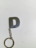 D Harfi Plastik Krom Kaplama Anahtarlık- Harf Çanta Süsü - 3