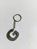 G Harfi Plastik Krom Kaplama Anahtarlık- Harf Çanta Süsü - 4