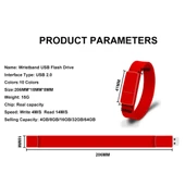 MicroDrive 64GB USB 2.0 Siyah Moda Bileklik USB Bellek - 9