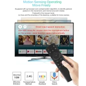 G20S 2.4G Hava Faresi Uzaktan Kumanda Sesli Girdi IR Öğrenme 6 Eksen Jiroskop PC Android TV Laptop Projektör - 6